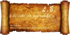 Lénárt Barnabás névjegykártya